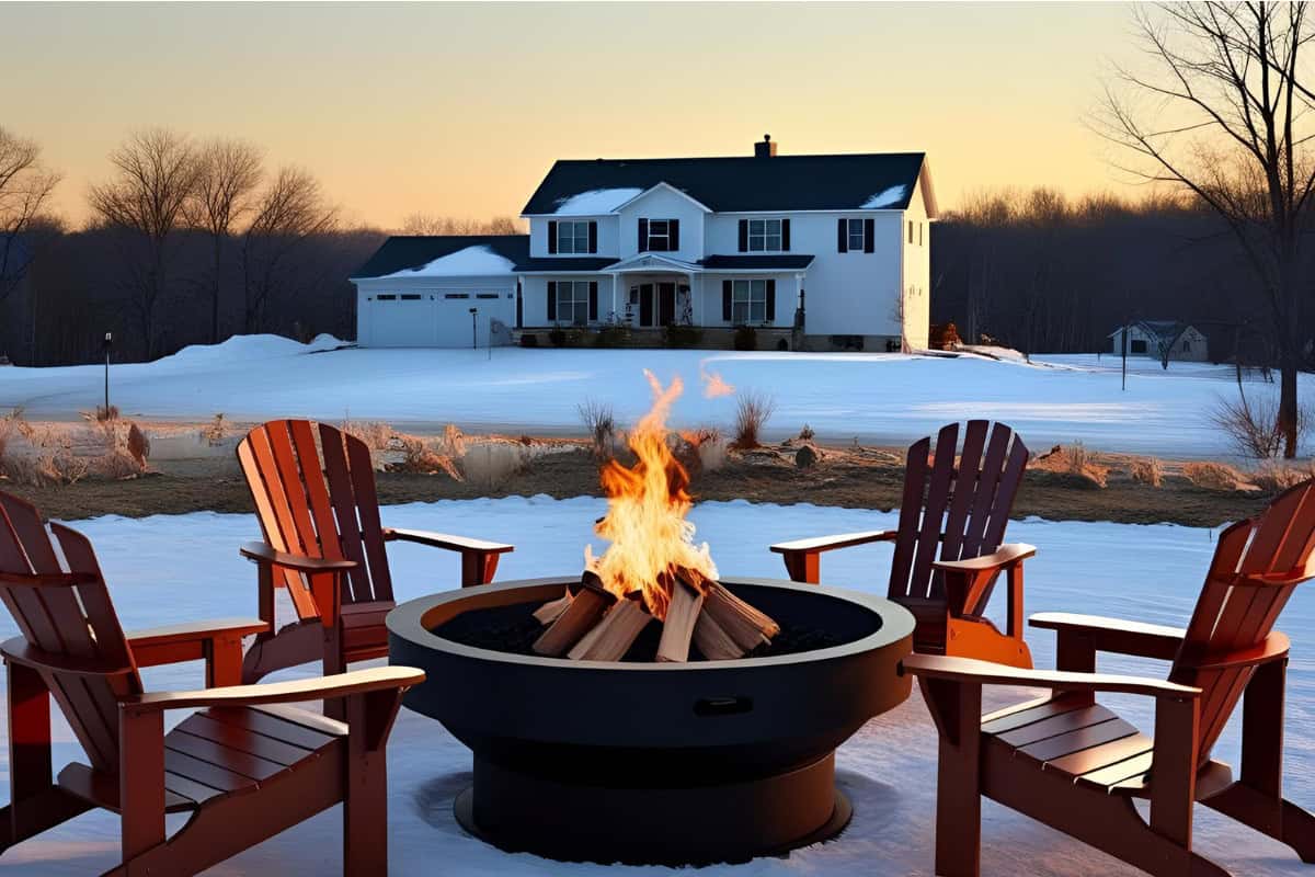 fire-pit-placement-closing Image of a burning fire bowl on a cold winter day